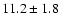 $11.2\pm1.8$