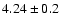 $4.24\pm0.2$