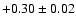 $+0.30\pm0.02$