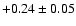 $+0.24\pm0.05$