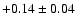 $+0.14\pm0.04$