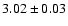 $3.02\pm0.03$