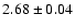 $2.68\pm0.04$