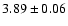 $3.89\pm0.06$