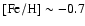 ${\rm [Fe/H]}\sim -0.7$