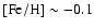 ${\rm [Fe/H]}\sim -0.1$