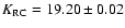 $K_{\rm RC}=19.20 \pm 0.02$