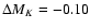 $\Delta M_K=-0.10$