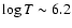 $\log T \sim 6.2$