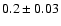 $0.2\pm0.03$