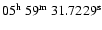 \ensuremath{05^{\rm h}~59^{\rm m}~31.7229^{\rm s}}