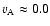 $v_{\rm A} \approx 0.0$