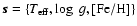 ${\vec s}=\{T_{\rm eff}, \log~g, {\rm [Fe/H]}\}$