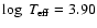$\log~T_{\rm eff} = 3.90$