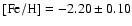 ${\rm [Fe/H]}= -2.20\pm 0.10$
