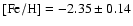 ${\rm [Fe/H]}= -2.35\pm 0.14$