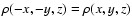 $\rho(-x,-y,z)=\rho(x,y,z)$