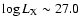 $\log L_{\rm X}\sim 27.0$