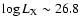 $\log L_{\rm X} \sim 26.8$