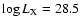 $\log L_{\rm X} = 28.5$