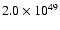 $2.0\times 10^{49}$