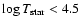 $\log T_{\rm star} < 4.5$