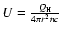 $U =
\frac{Q_{\rm H}}{4 \pi r^{2} n c}$