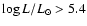 $\log L/L_{\odot} > 5.4$