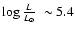 $\mbox{$\log \frac{L}{L_{\odot}}$ }\sim 5.4$