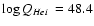 $\log \mbox{$Q_{He {\sc i}}$ }= 48.4$