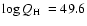 $\log \mbox{$Q_{\rm H}$ }= 49.6$