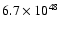 $6.7\times 10^{48}$