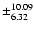 $\pm^{10.09}_{6.32}$