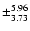 $\pm^{5.96}_{3.73}$