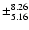 $\pm^{8.26}_{5.16}$