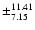 $\pm^{11.41}_{7.15}$