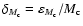 $\delta_{M_{\rm c}}=\varepsilon_{M_{\rm c}}/M_{\rm c}$