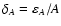 $\delta_{A}=\varepsilon_{A}/A$