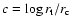 $c=\log r_{\rm t}/r_{\rm c}$