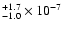$^{+1.7}_{-1.0} \times 10^{-7}$