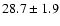 $28.7\pm 1.9$