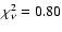$\chi^2_{\nu}=0.80$
