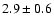 $2.9\pm 0.6$