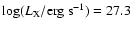 $\log(L_{\rm
X}/{\rm erg~s^{-1}})= 27.3$