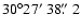 $30\degr27\hbox{$^\prime$ }38\hbox{$.\!\!^{\prime\prime}$ }2$