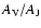 $A_{\rm V}/A_{\rm J}$