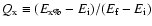 $Q_{\rm x} \equiv (E_{\rm x\%}-E_{\rm
i})/(E_{\rm f}-E_{\rm i})$
