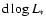 ${\rm d}\log L_*$