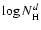 $\log N_{\rm H}^d$