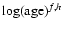 $\log({\rm age})^{f,h}$